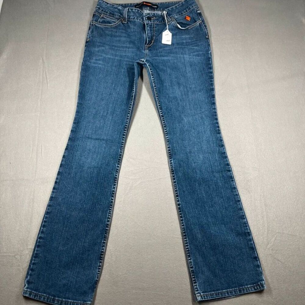 Wranglers FR womans size 11 x 34 work wear gunge blue denim